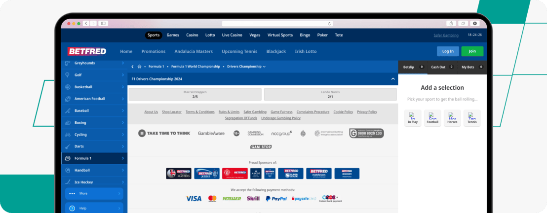 Betfred F1 Market