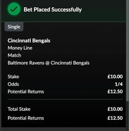 Parimatch Place Bet Screenshot