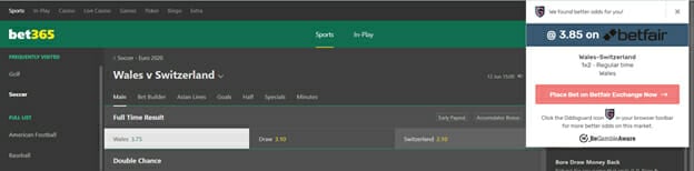 bet365 sports screenshot